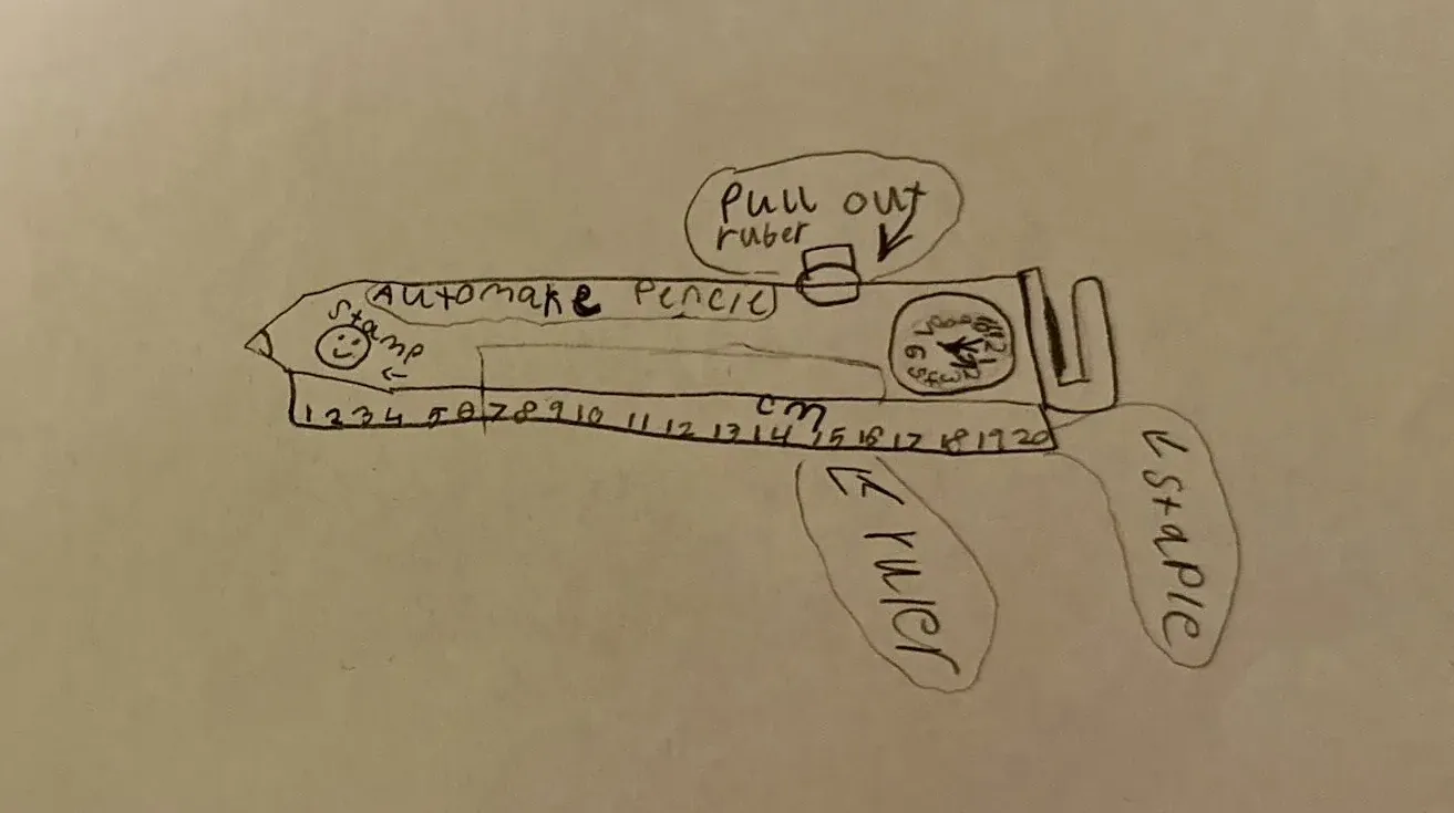 A floating pencil that automatically marks work